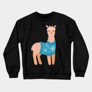 Llama with ugly sweater Crewneck Sweatshirt